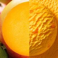 Ein Foto der Anzeigenkampagne der Marke Carte Dor von Unilever. Die Eissorte ist das Sorbet Mango.