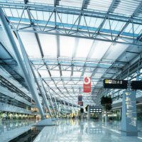 Ein Foto der Innenansicht der Flughafen Düsseldorf Halle